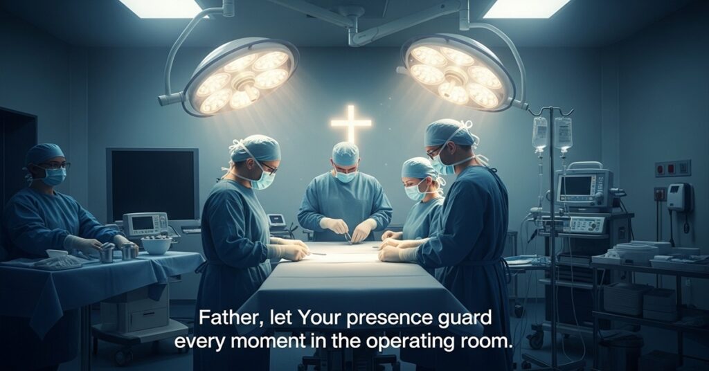 praying for a successful operation