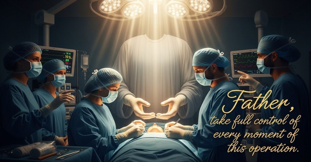 praying for a successful operation