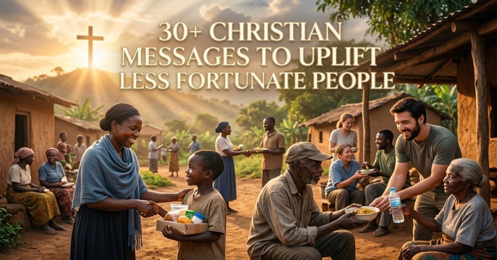 christian messages to uplift less fortunate people