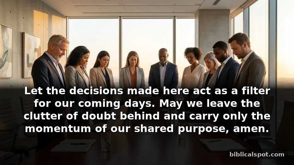Clever closing prayer christian for a professional meeting
