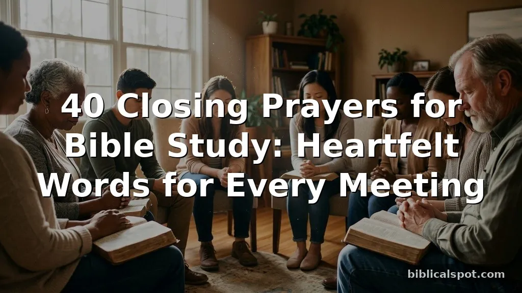 40 Closing Prayers for Bible Study: Heartfelt Words for Every Meeting
