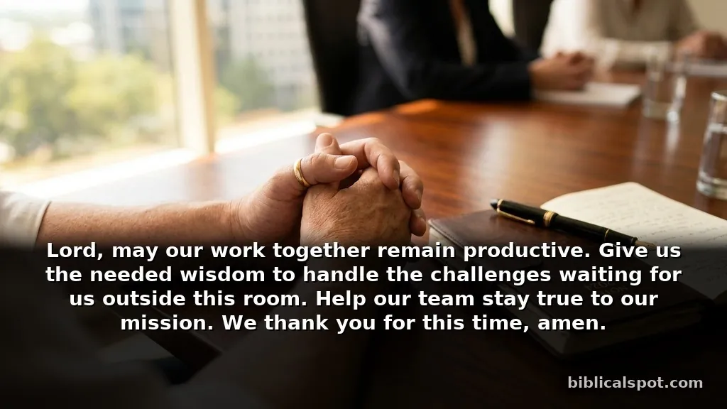 Short closing prayer for meeting focused on guidance