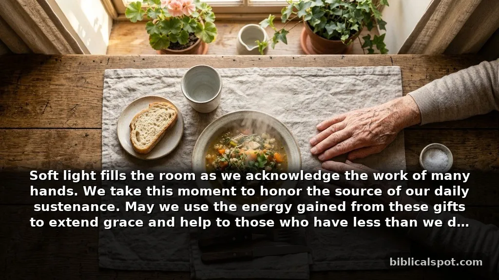 Heartfelt food prayer blessing to express gratitude