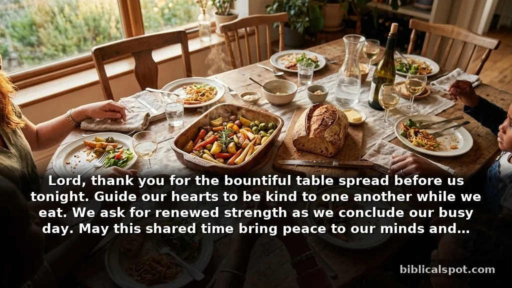 Short food prayer blessing options for busy family dinners