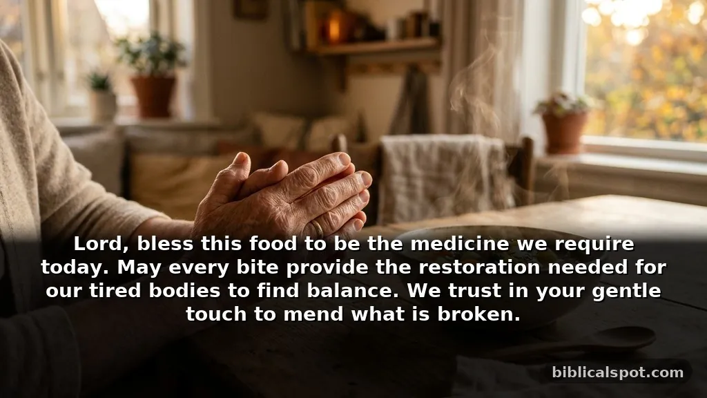 Heartfelt prayers before meals for healing and health
