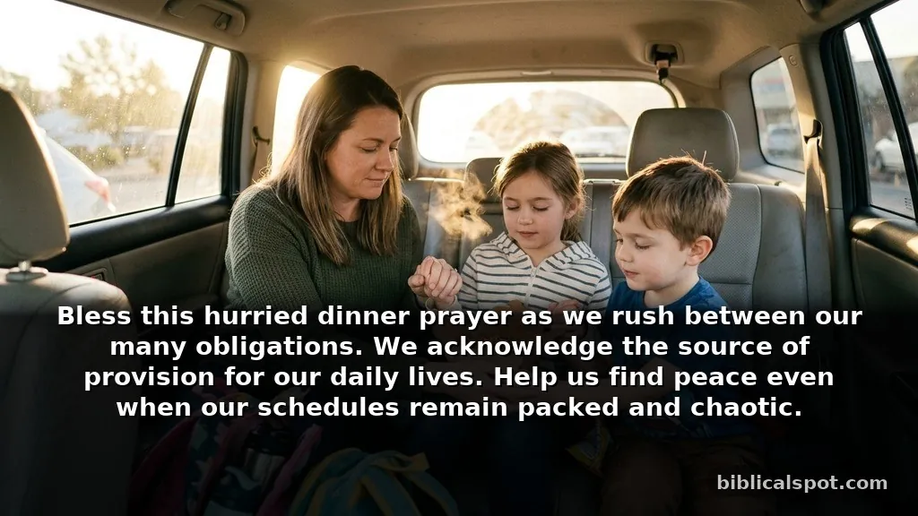 Short prayers before meals for busy families on the go